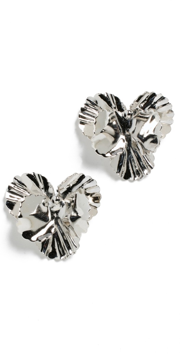 Jennifer Behr Pansy Earrings Silver
