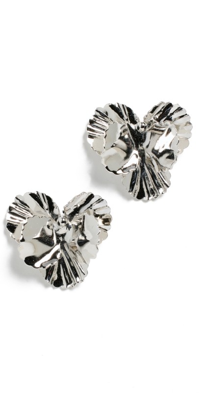 Jennifer Behr Pansy Earrings Silver