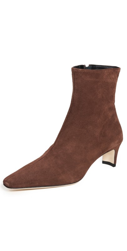 STAUD Wally Ankle Boots Mahogany