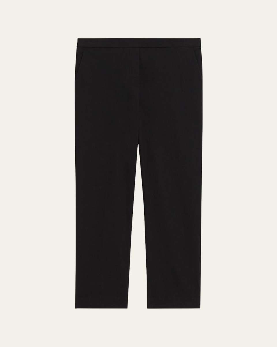 Treeca Good Linen Cropped Pull-On Ankle Pants