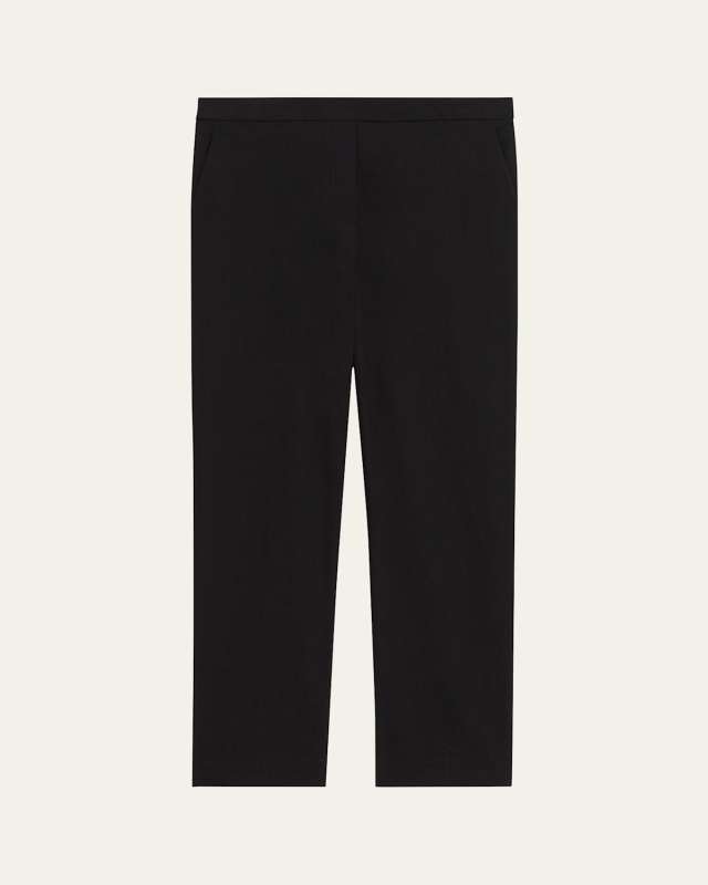 Treeca Good Linen Cropped Pull-On Ankle Pants