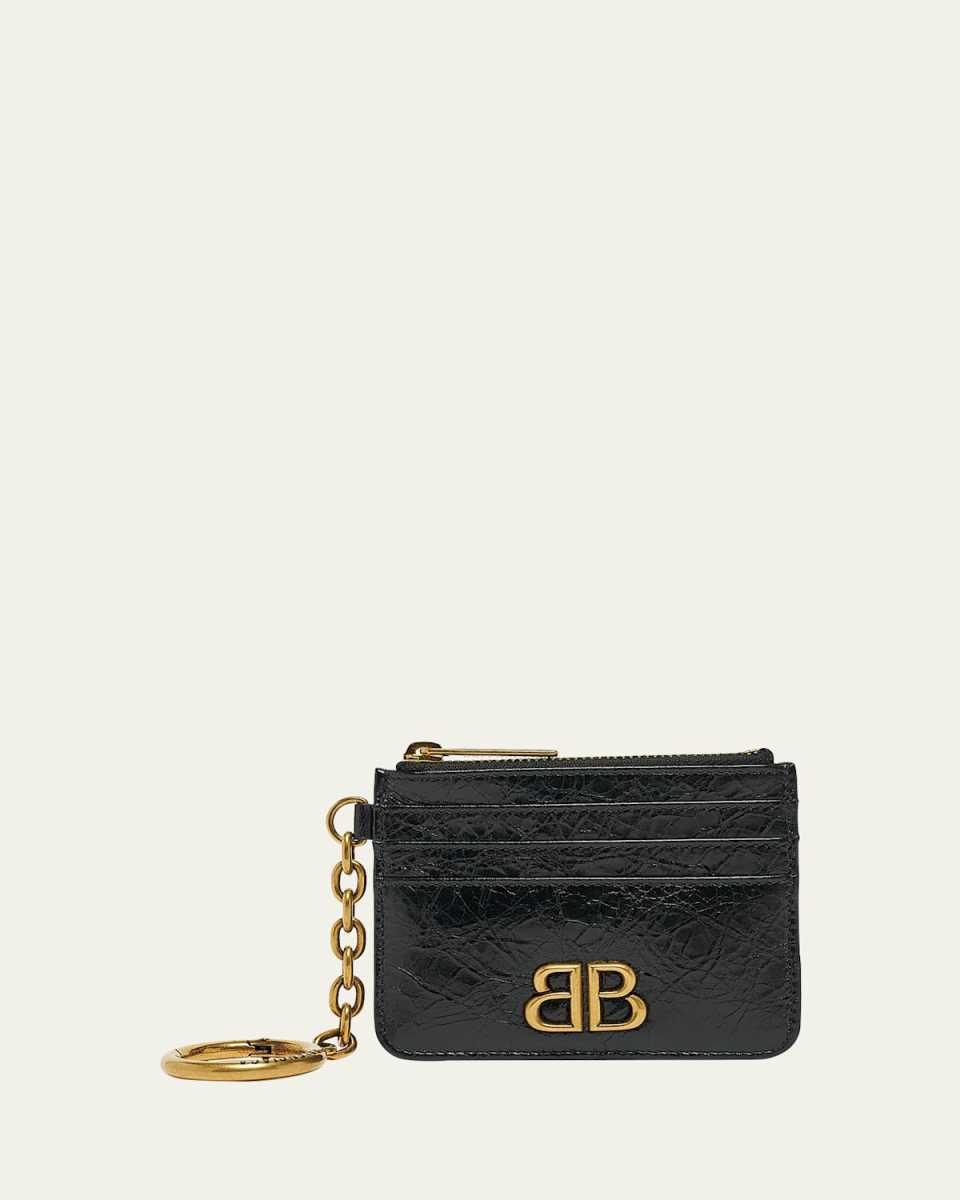 Monaco Zip Leather Card Holder