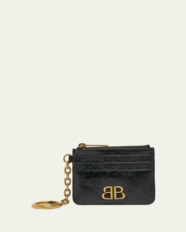 Monaco Zip Leather Card Holder