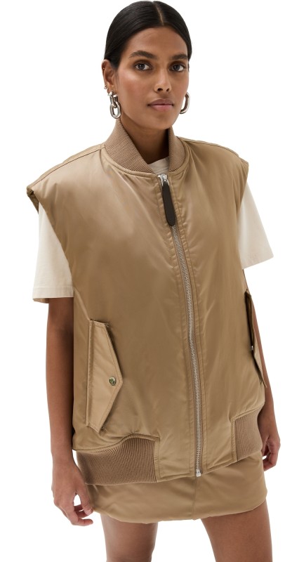 JW Andersonleeveless Bomber Jacket Beige