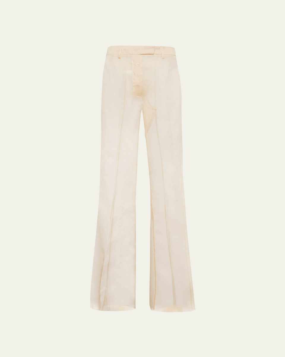 Flared Organza Pants