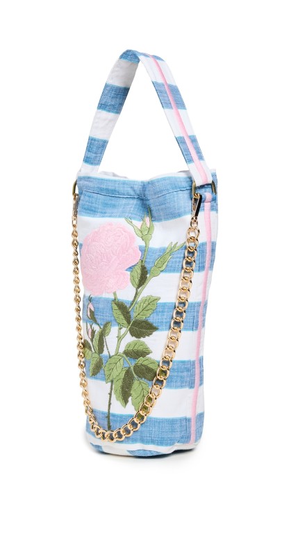 Fanm Mon Polin Hobo Bag Blue Stripe