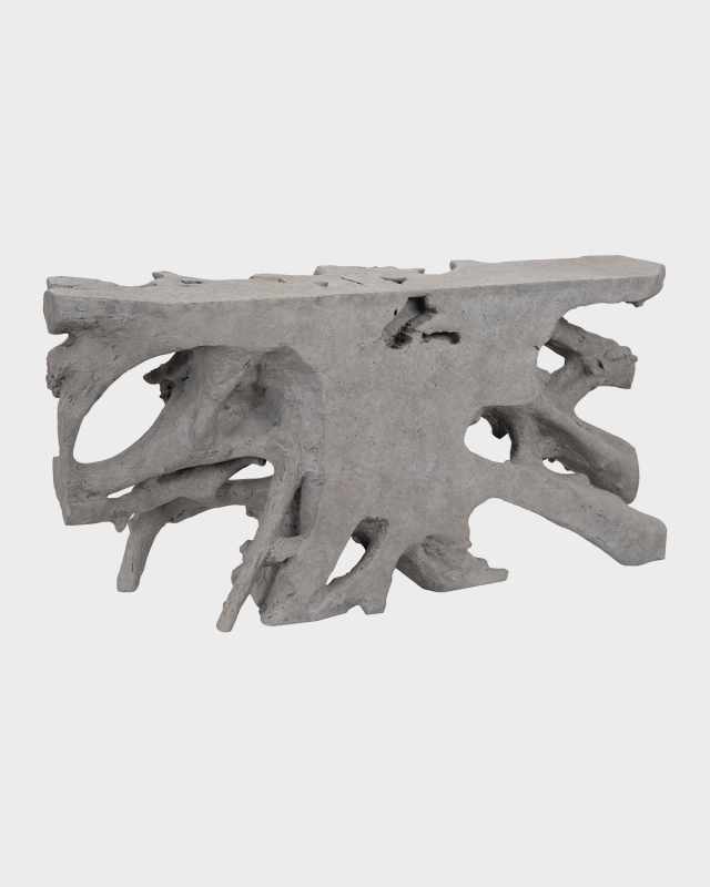 Cast Root Console, Charcoal Stone