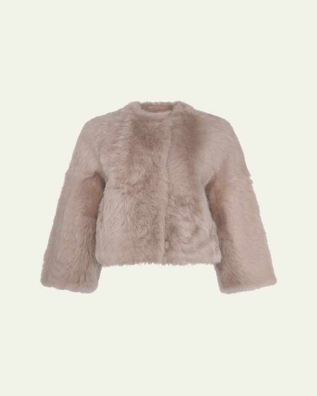 Reversible Toscana Shearling Lamb Collarless Jacket