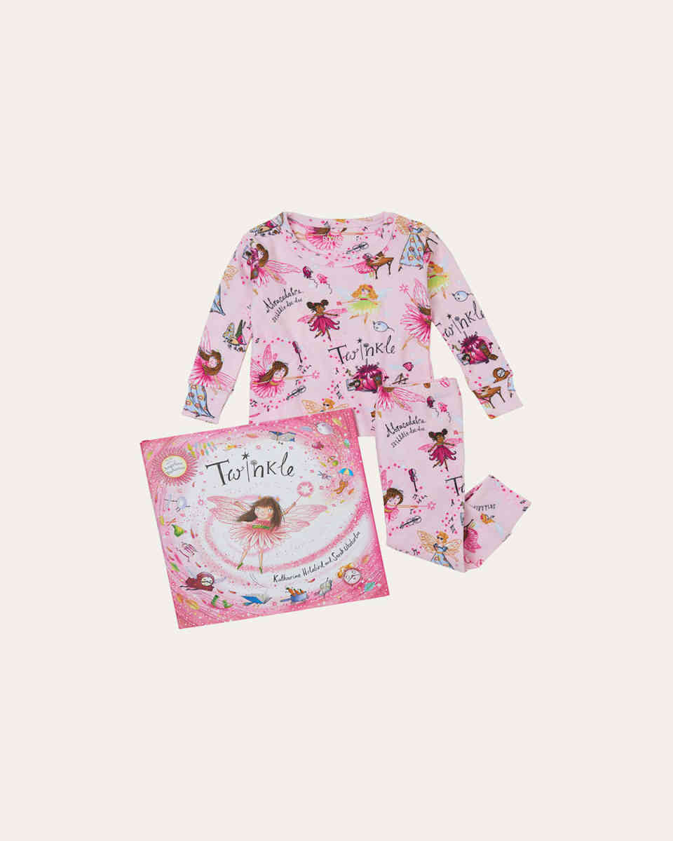 Girl's Twinkle Printed Pajama Gift Set, Size