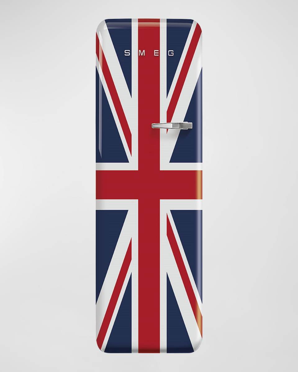 FAB28 Retro-Style Refrigerator with Internal Freezer, Left Hinge