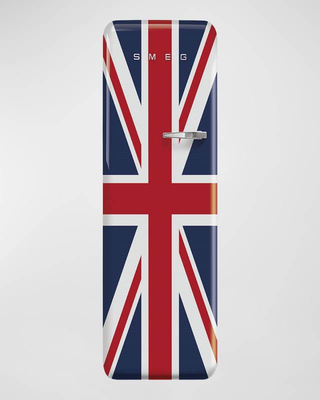 FAB28 Retro-Style Refrigerator with Internal Freezer, Left Hinge