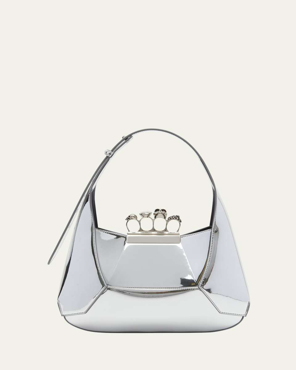 The Jeweled Metallic Hobo Bag