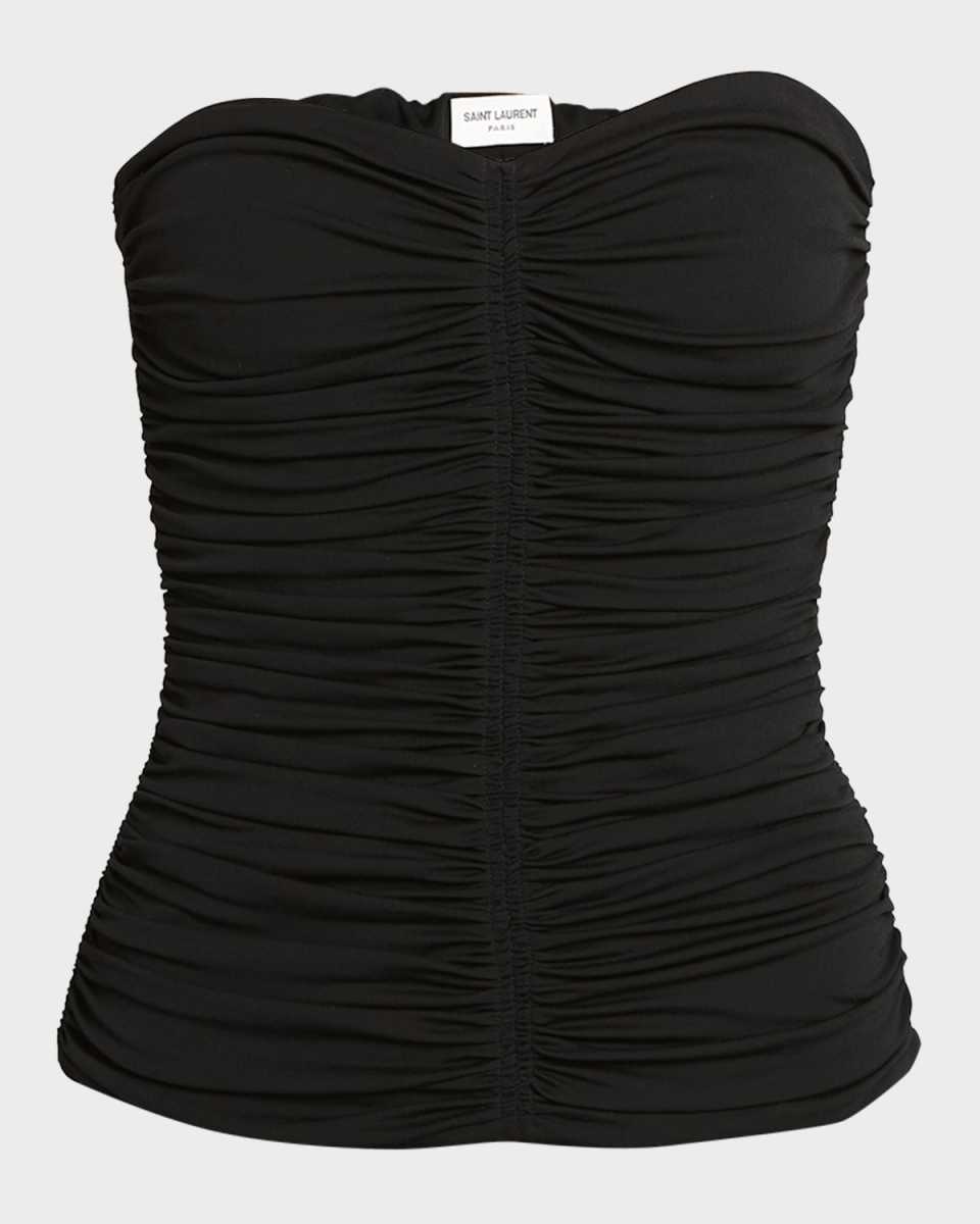 Ruched Strapless Tube Top