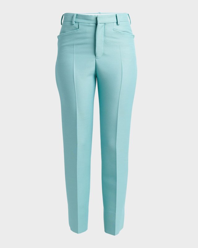 Tailored Straight-Leg Wool Trousers