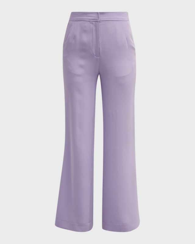 Powdered Violet Wide-Leg Pants