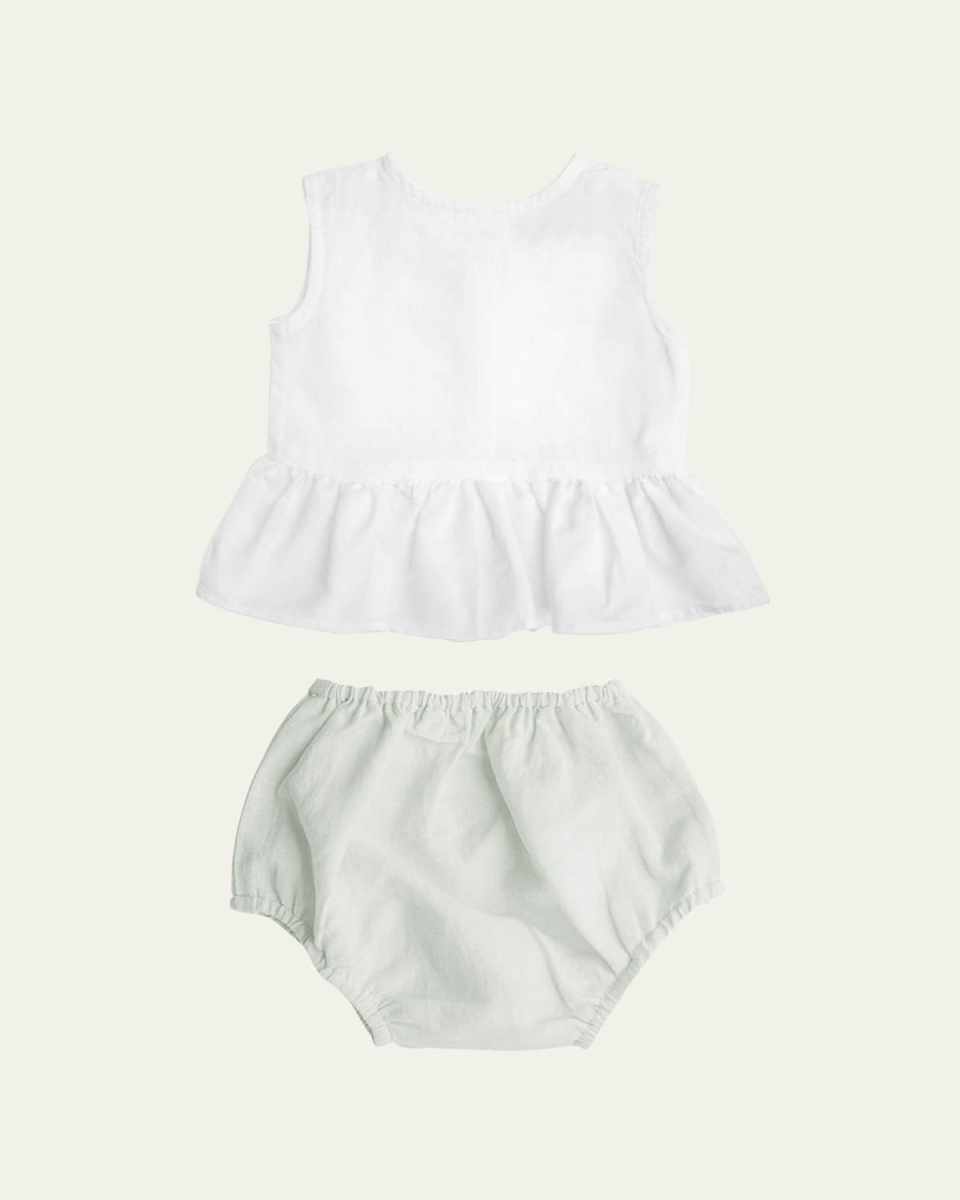 Girl's Peplum Top W/ Bloomers, Size Newborn-24