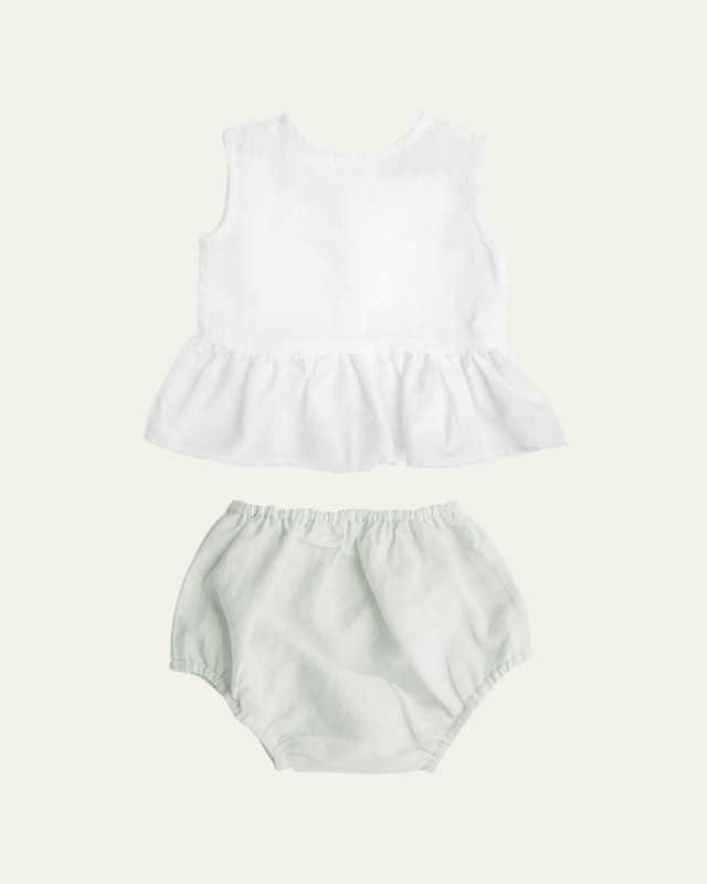 Girl's Peplum Top W/ Bloomers, Size Newborn-24
