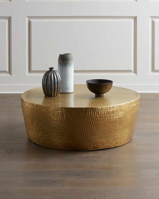 Izmir Hammered Brass Coffee Table