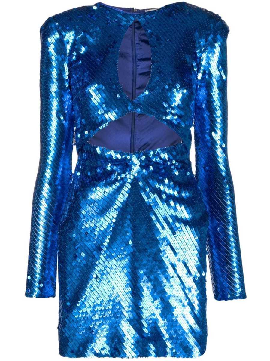 cut-out squinned minidress
