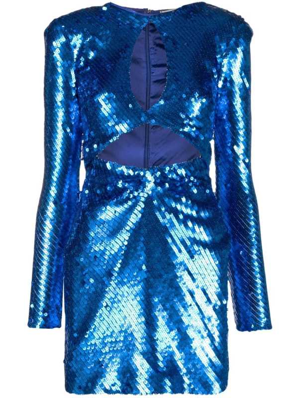 cut-out squinned minidress