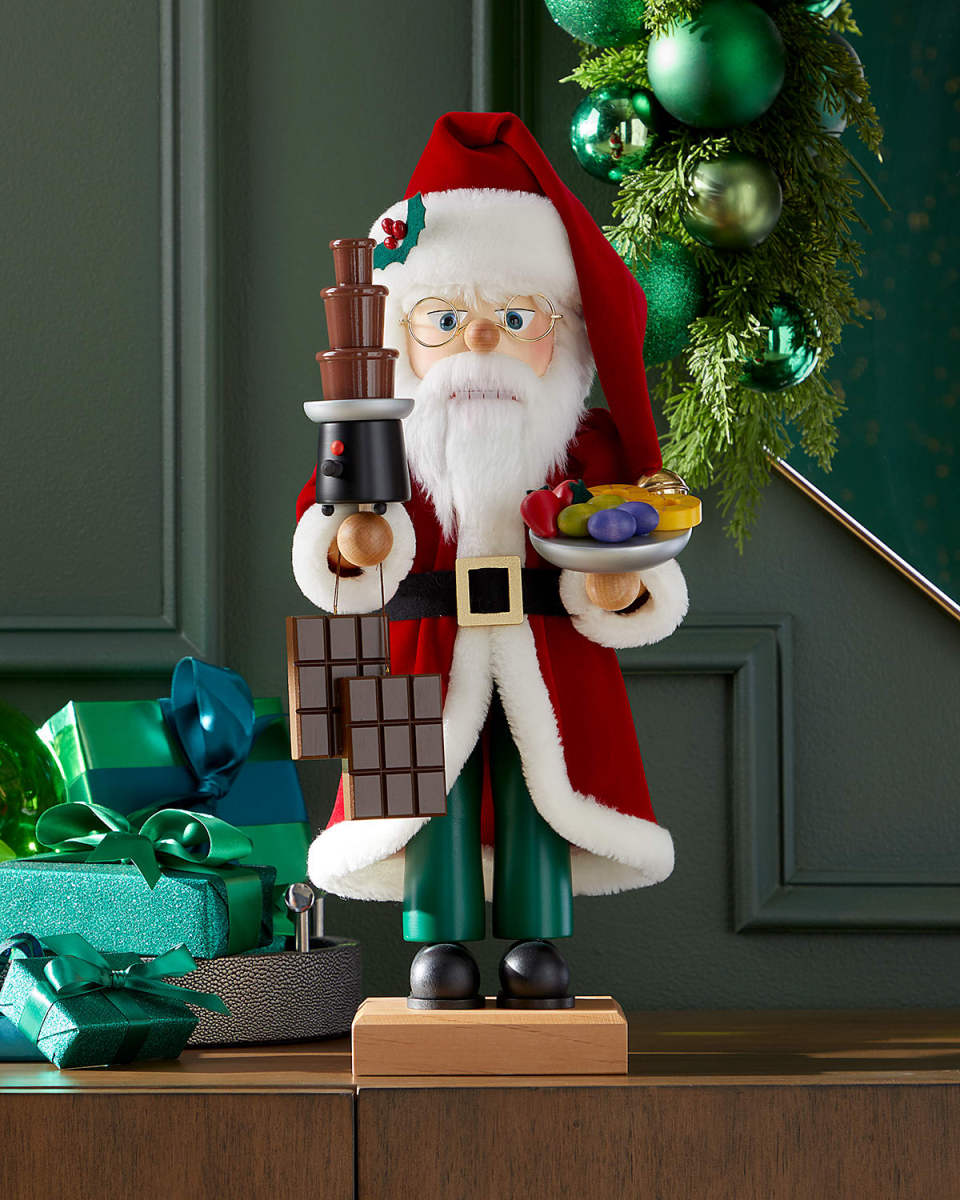 Santa with Chocolate Fountain Christmas Nutcracker