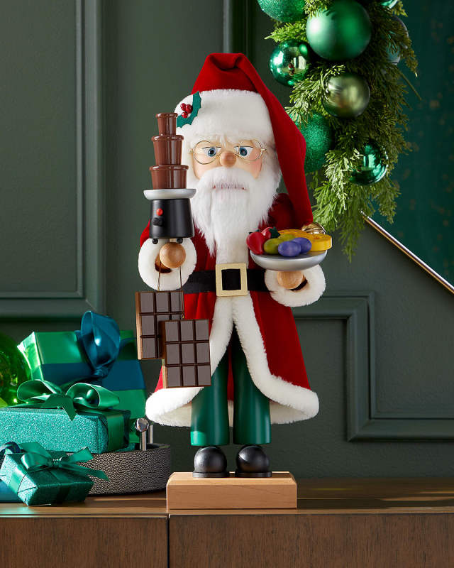 Santa with Chocolate Fountain Christmas Nutcracker