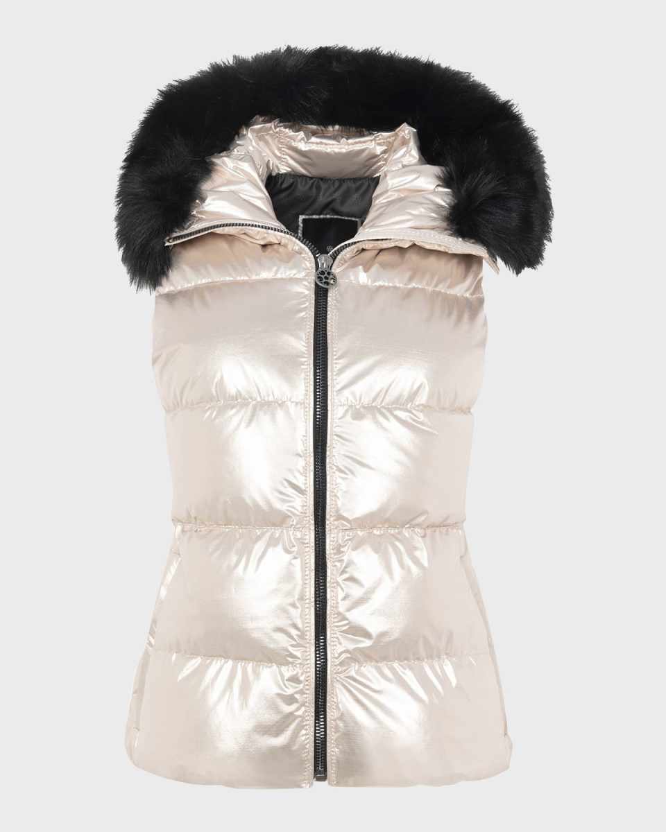 Apres-Ski Vest With Detachable Toscana Lamb Shearling Hood Trim