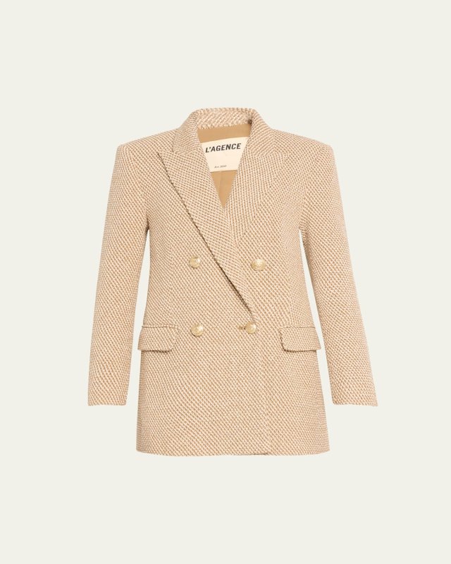 Riva Knit Double-Breasted Blazer