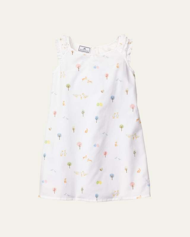 Girl's Amelie Easter Gardens Ruffle Nightgown, Size 6M-14