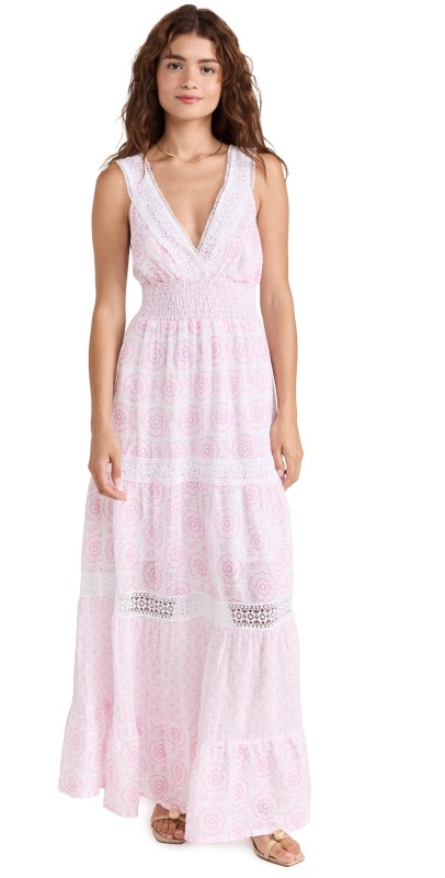 Temptation Positano Glicini Dress Garden Pink White