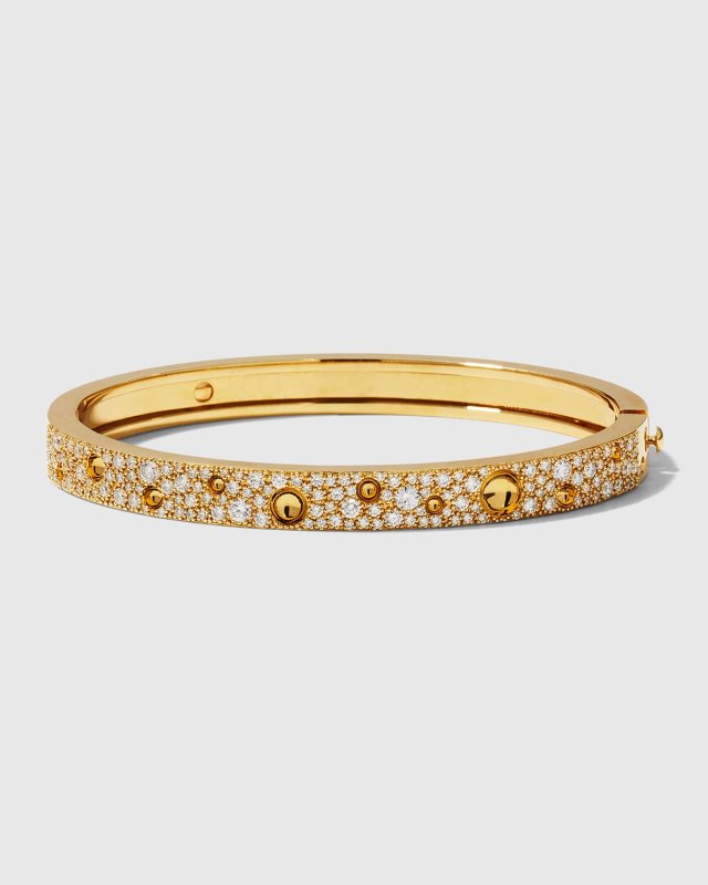 Pois Moi Luna 18k Gold Diamond Bangle Bracelet