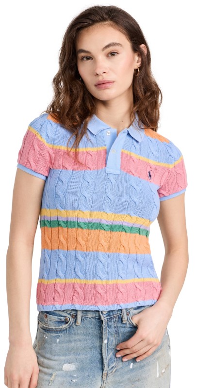 Polo Ralph Lauren Short Sleeve Polo Light Blue Multi