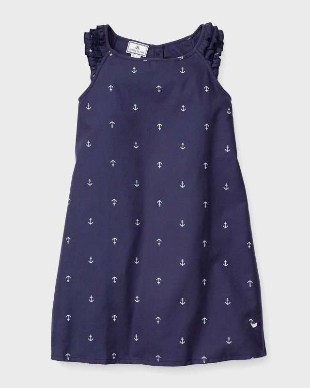 Girl's Amelie Portsmouth Anchor-Print Nightgown, Size 6M-1