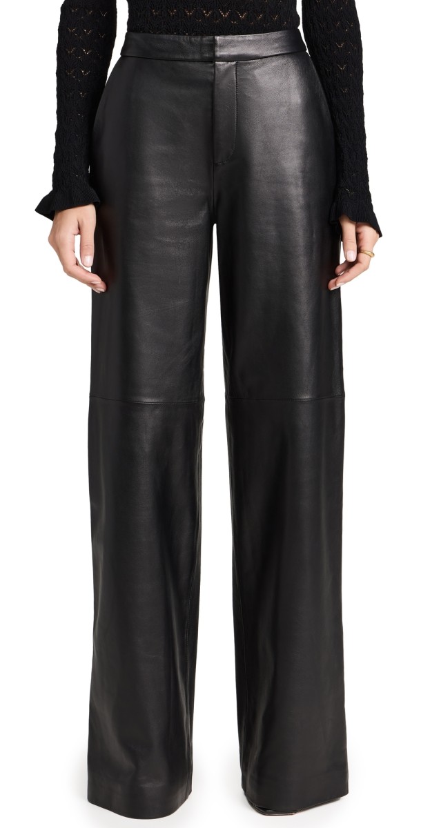 L'AGENCE Livvy Straight Leg Trousers Black
