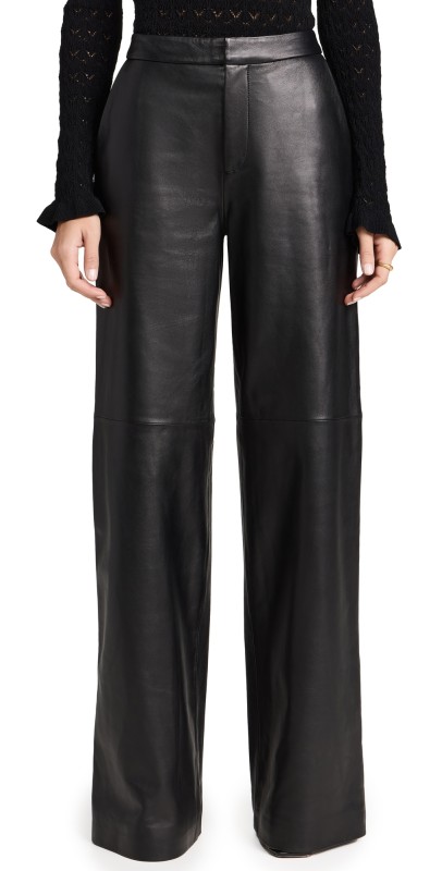 L'AGENCE Livvy Straight Leg Trousers Black