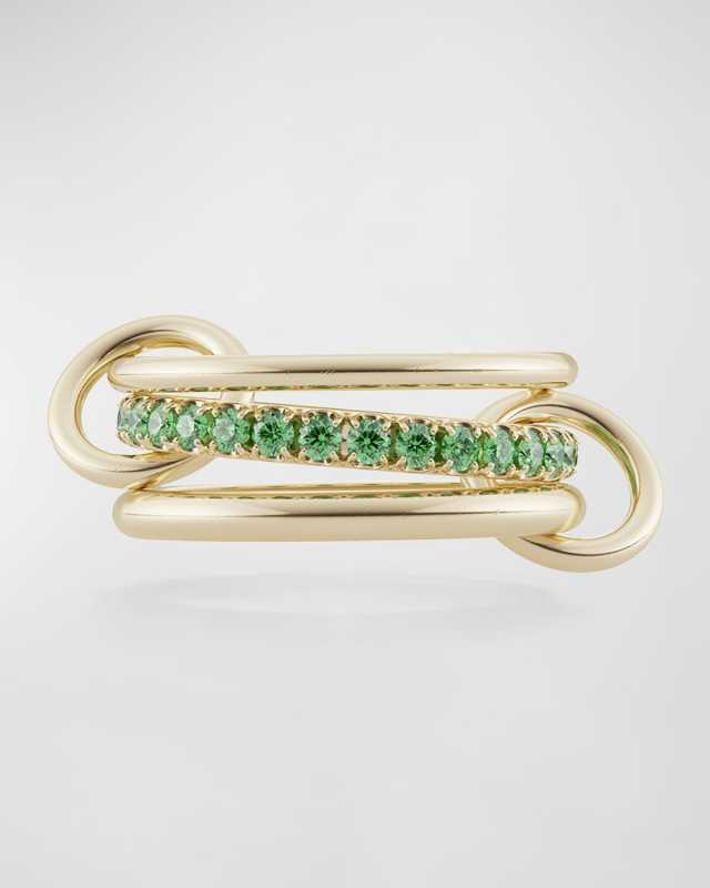 Petunia Emerald Yellow Gold Ring