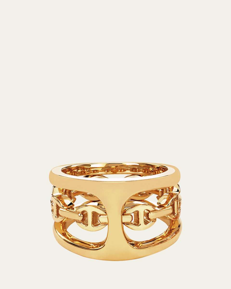 Dame Phantom Clique 18K Yellow Gold Tri-Link Ring