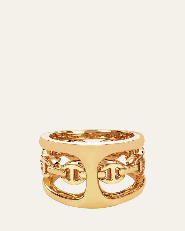 Dame Phantom Clique 18K Yellow Gold Tri-Link Ring