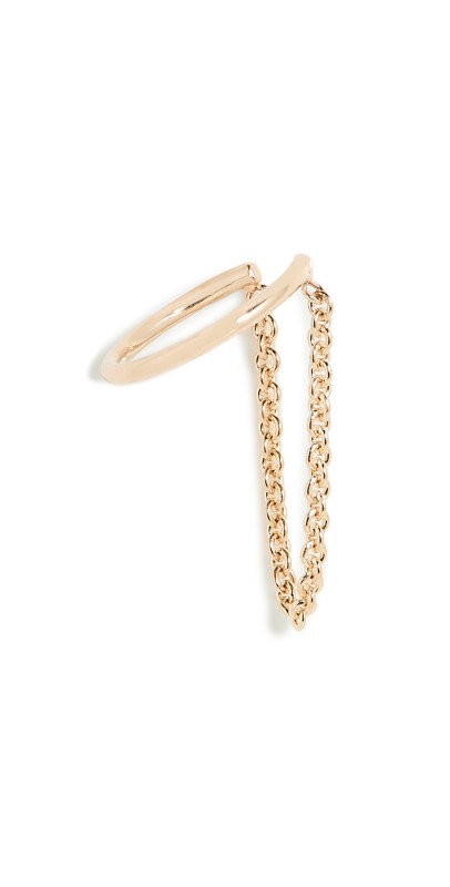 Zoe Chicco 14k Gold Draped Chain Ear Cuff Yellow Gold