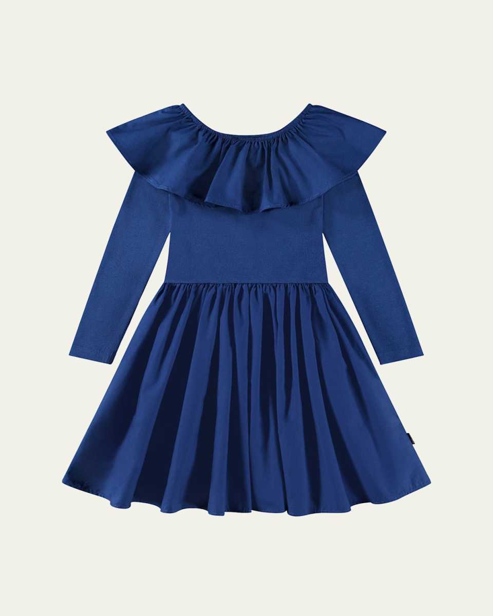 Girl's Cille Combo Collar Dress, Size 3T