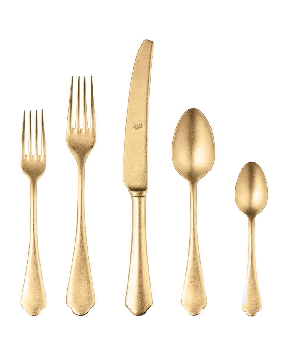 Dolce Vita Pewter Oro 20-Piece Flatware Set