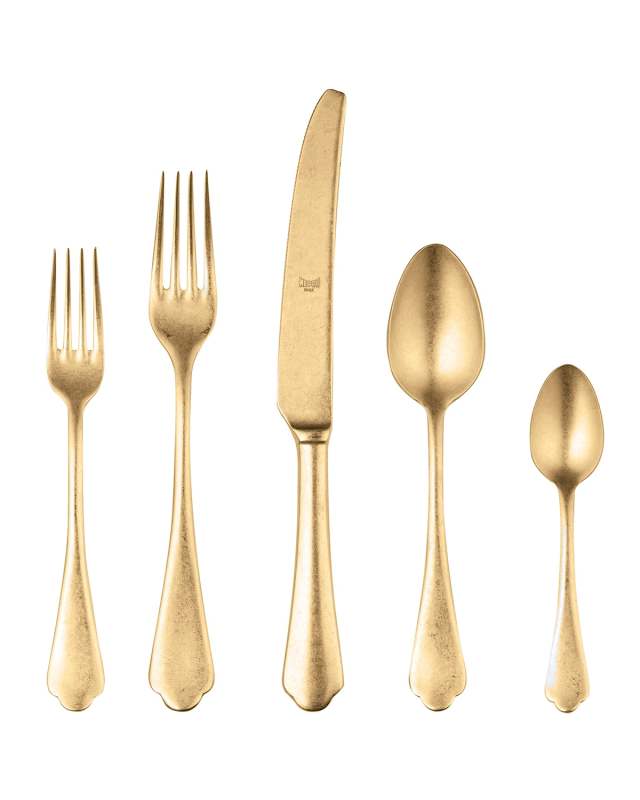 Dolce Vita Pewter Oro 20-Piece Flatware Set