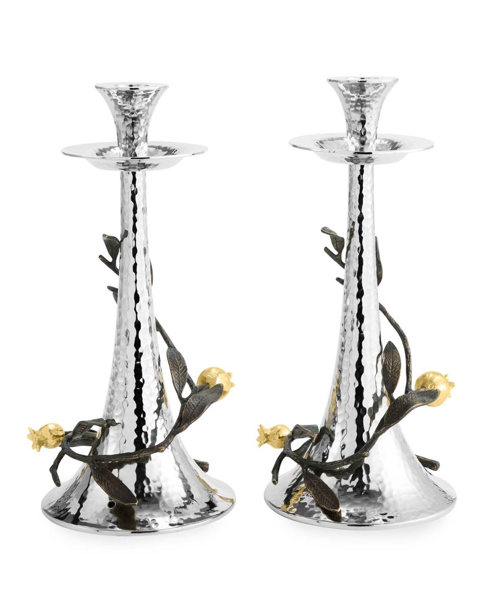 Pomegranate Candleholders, Set of Two