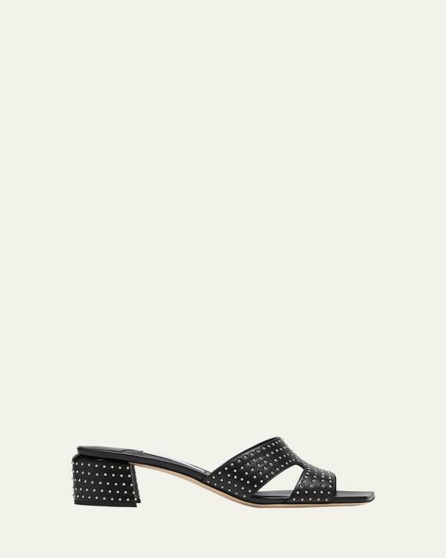 Ellison Studded Leather Mule Sandals
