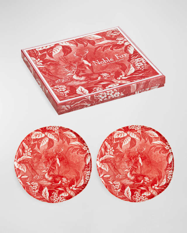 Noble Fur Dinner Plates, Set of 2