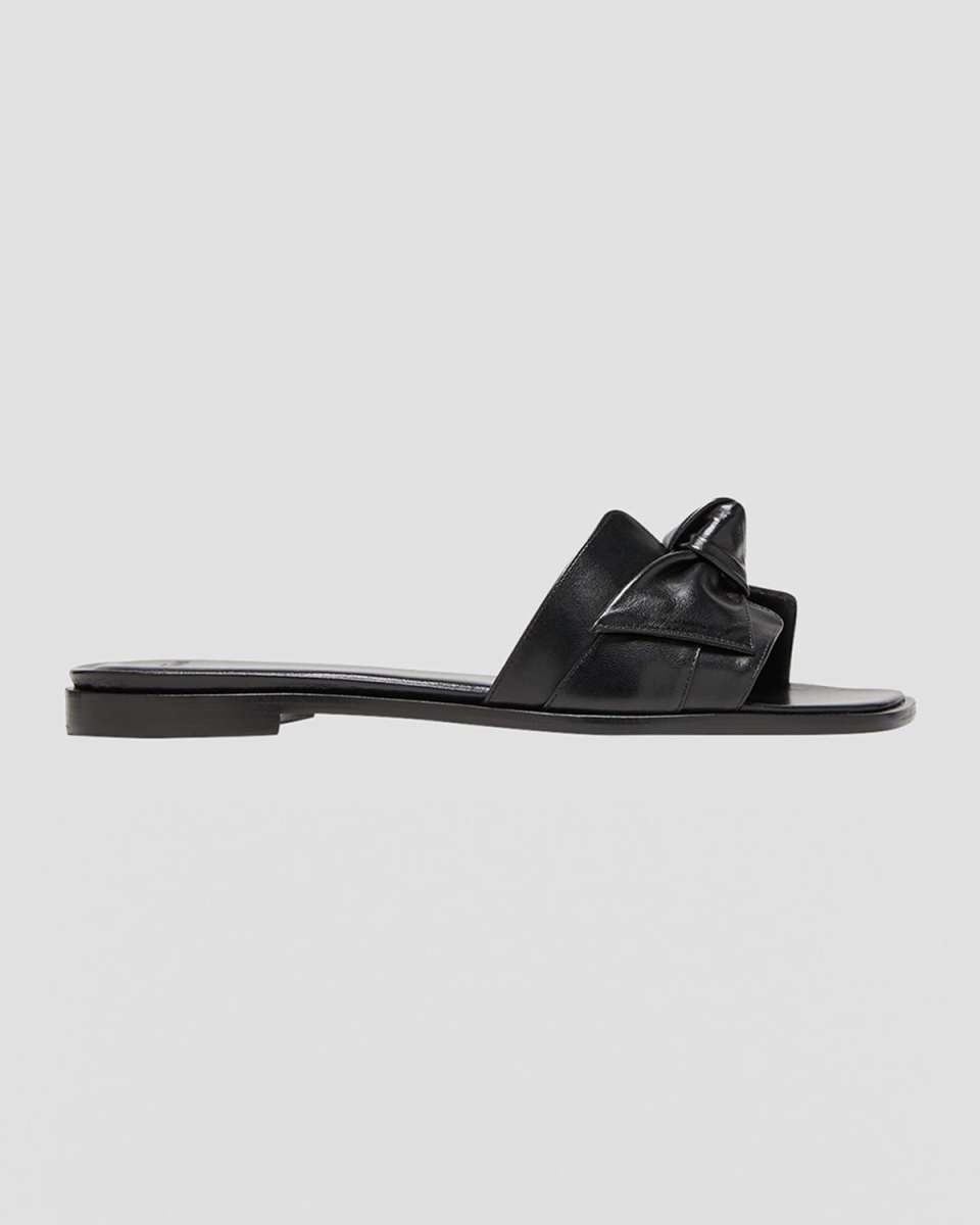 Maxi Clarita Leather Knot Flat Sandals