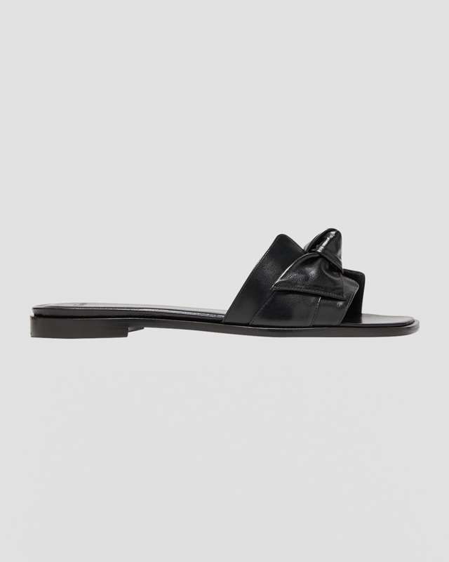 Maxi Clarita Leather Knot Flat Sandals