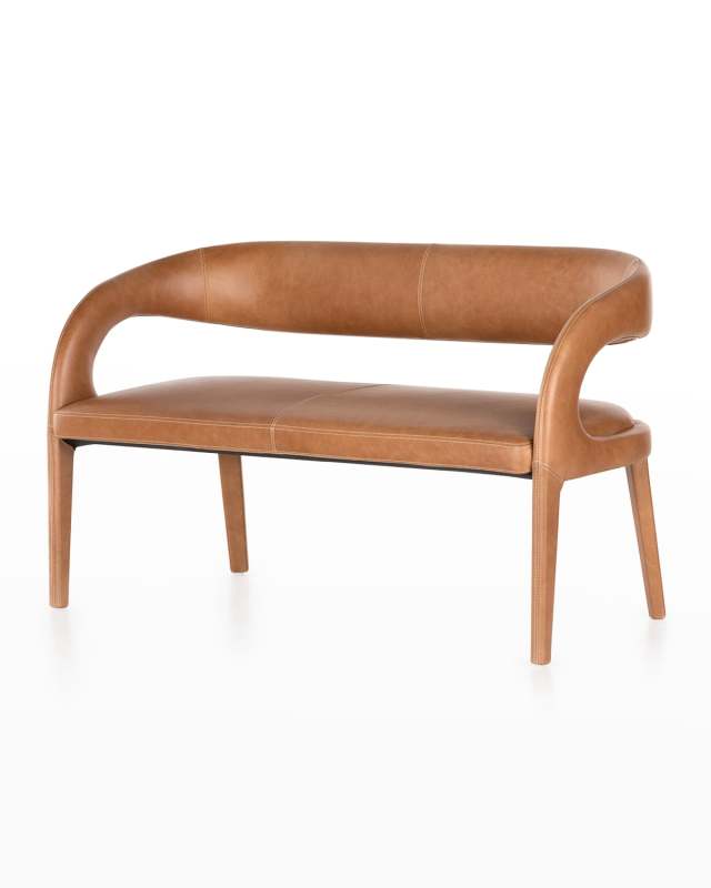 Hawkins Leather Dining Bench