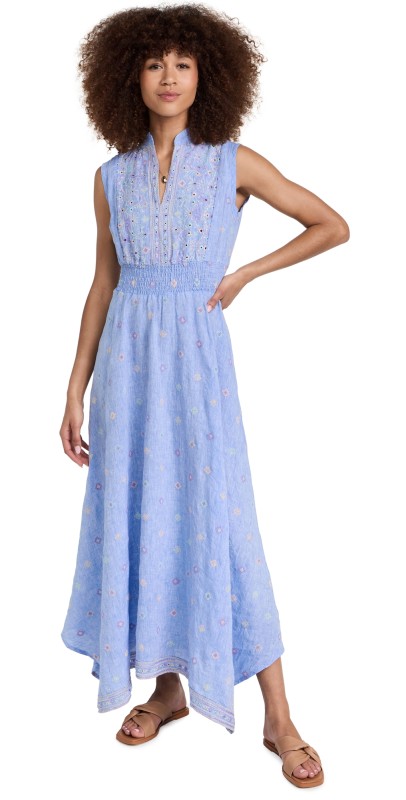 Temptation Positano Giugno Long Dress Greco Blue