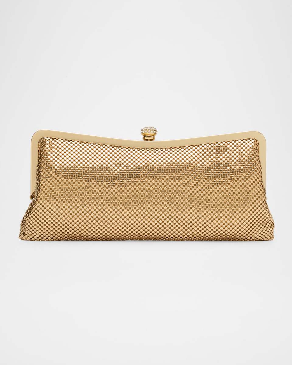 Mesh Brass Evening Clutch Bag